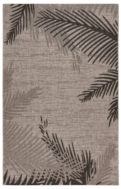 8' X 9' Beige Floral Indoor Outdoor Area Rug