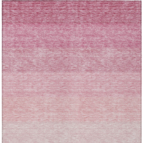 9' X 12' Pink And Ivory Ombre Washable Indoor Outdoor Area Rug