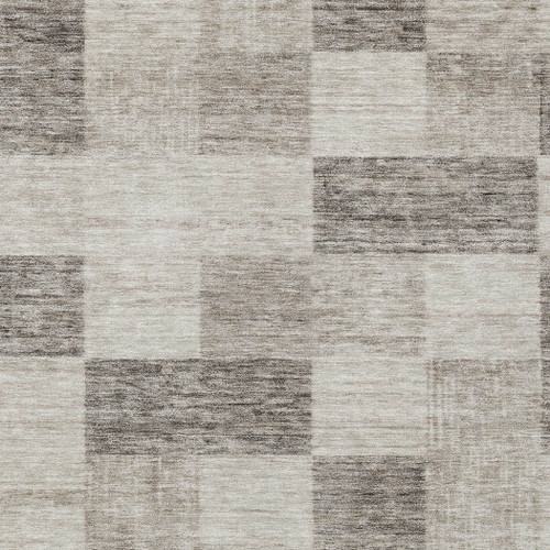 9' X 12' Beige And Gray Geometric Washable Indoor Outdoor Area Rug