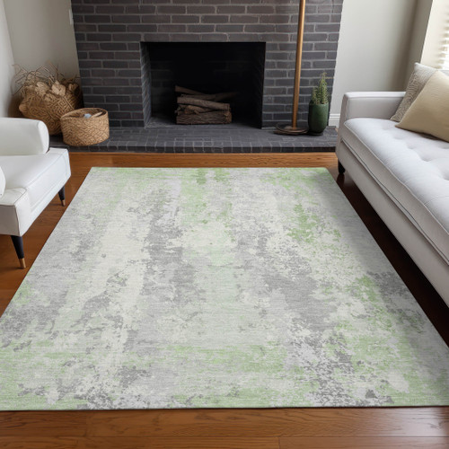 Abstract Washable Indoor Outdoor Area Rug - 622615
