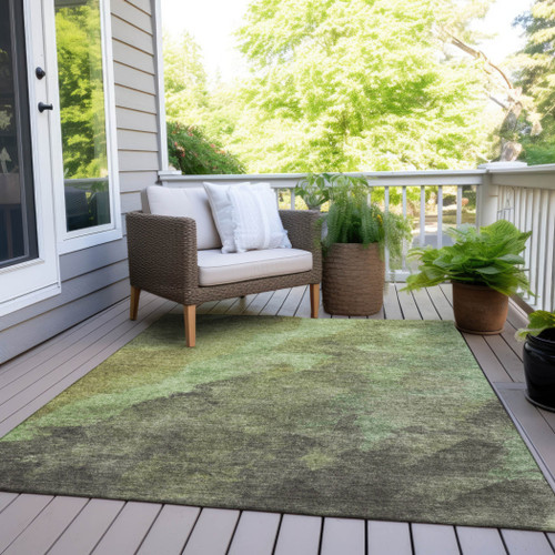Abstract Washable Indoor Outdoor Area Rug - 628094