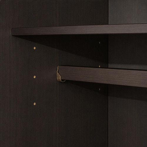 74" Espresso Solid Wood Four Door Combo Dresser