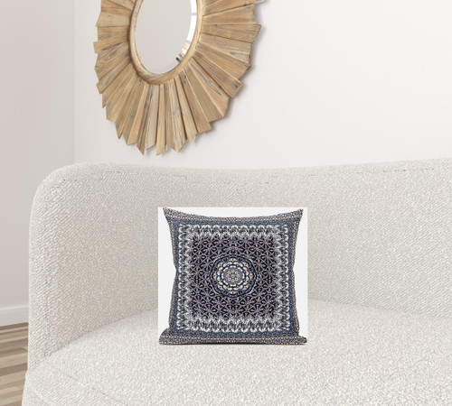 16 Gray Peach Holy Floral Zippered Suede Throw Pillow