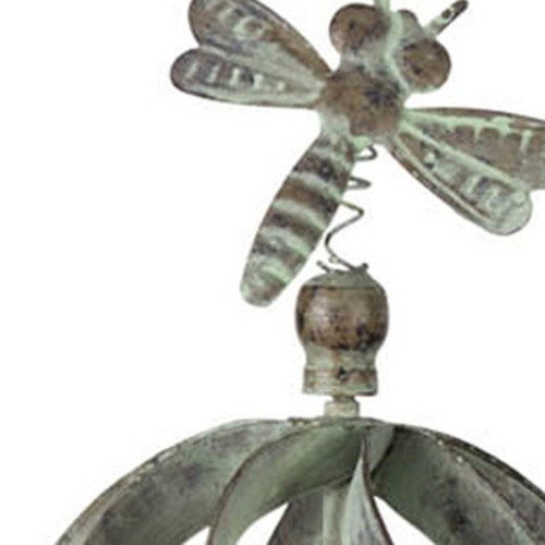 Set of Three Green Metal Birds Garden Stake