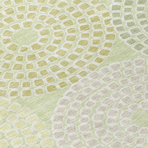 9' X 12' Mint Green And Light Purple Geometric Washable Indoor Outdoor Area Rug