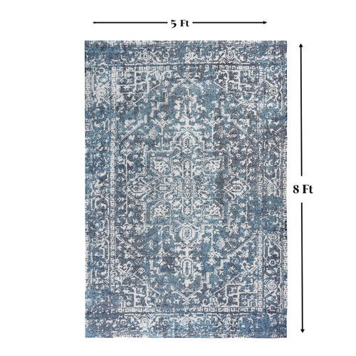 5' X 8' Gray Geometric Handmade Indoor Outdoor Area Rug