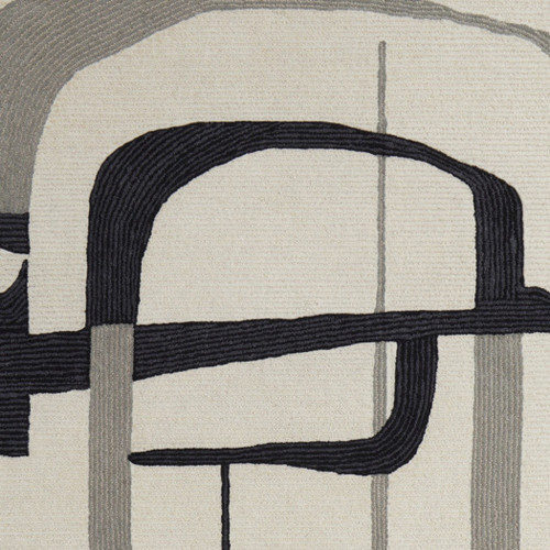 8' X 10' Gray and Ivory Wool Abstract Hand Tufted Area Rug