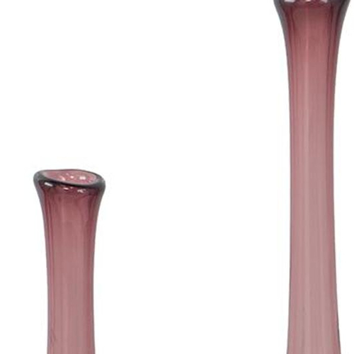Set of Three Rose Bud Glass Decorative Bottles