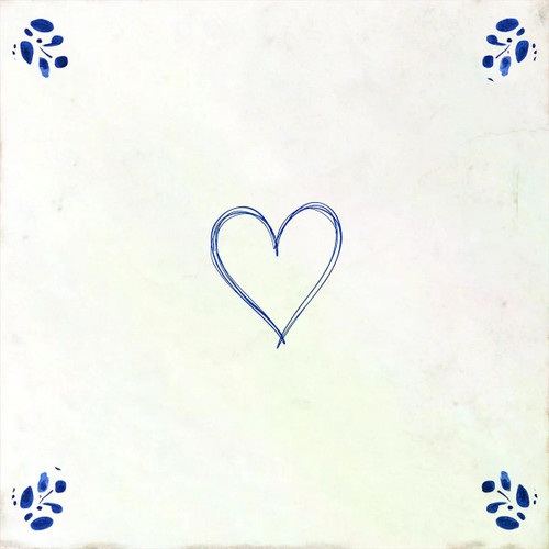 7" x 7" Blue Vinyl Arabesque Peel And Stick Removable Tiles