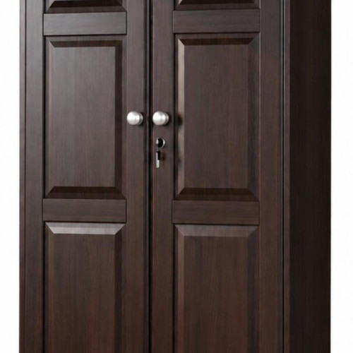 72" Espresso Solid Wood Two Door Single Drawer Combo Dresser