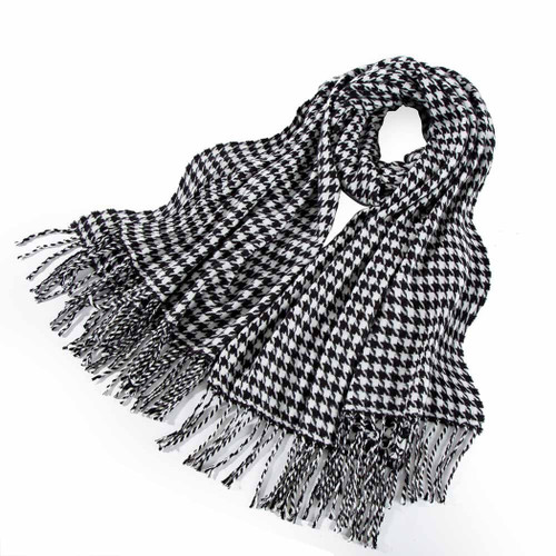 Houndstooth Tartan Plaid Scarf Shawl
