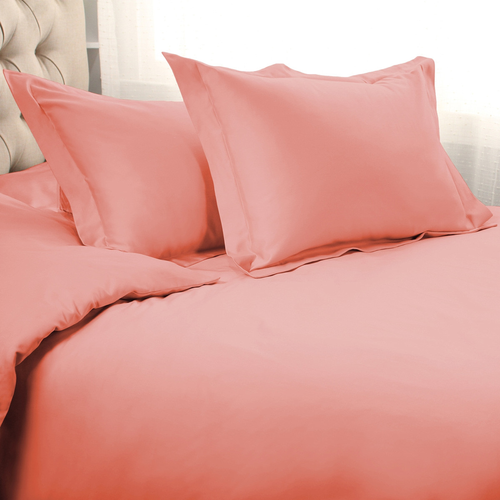 Dusty Rose Queen Cotton Blend 1500 Thread Count Washable Duvet Cover Set