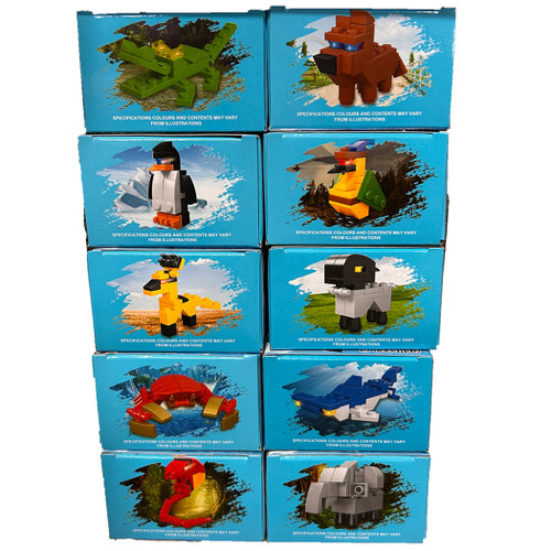 Animal Building Brick 10-in-1 Display Set