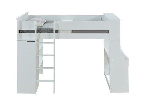Wood Twin Loft Bed With No