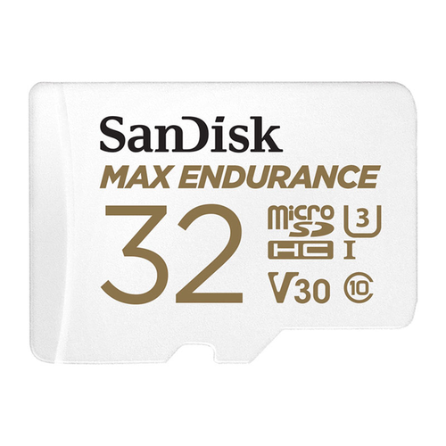 SanDisk MAX Endurance MicroSDHC, 32GB, U3, V30, C10, Full HD recording, with Adapter
