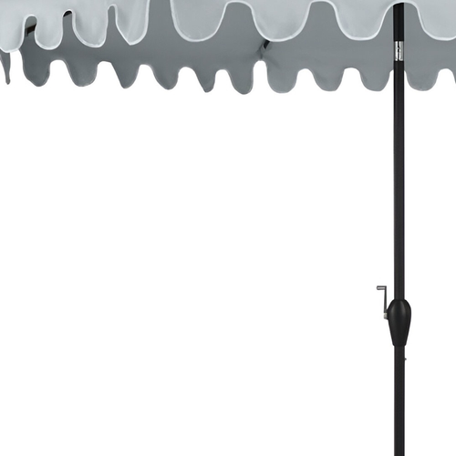 11' Grey Polyester Octagonal Tilt Market Patio Umbrella