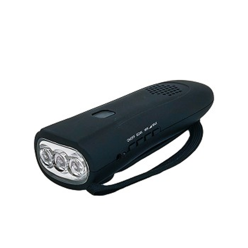Dynamo Hand-Crank Flashlight With Emergency Radio and Power Bank