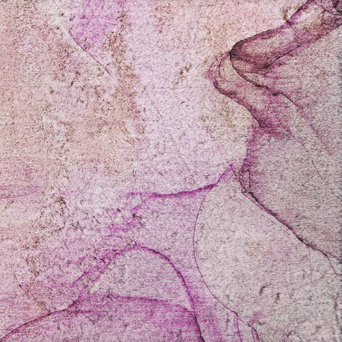 8' X 10' Pink And Purple Abstract Shag Washable Area Rug With UV Protection