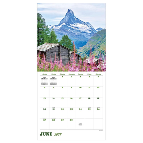 2027 Mountains Wall Calendar