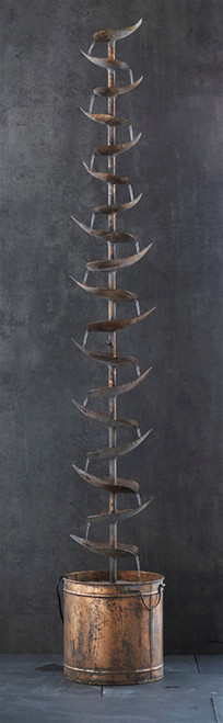 Leaf Fountain with UL Pump 62.5"H Metal