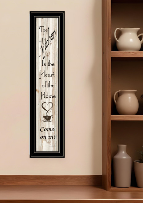 Kitchen Is The Heart Of The Home 17 Black Framed Print Wall Art