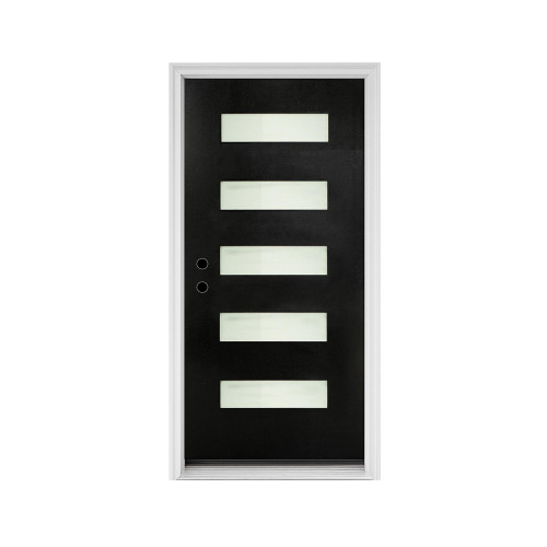 82" X 38" Black Composite Prehung Door