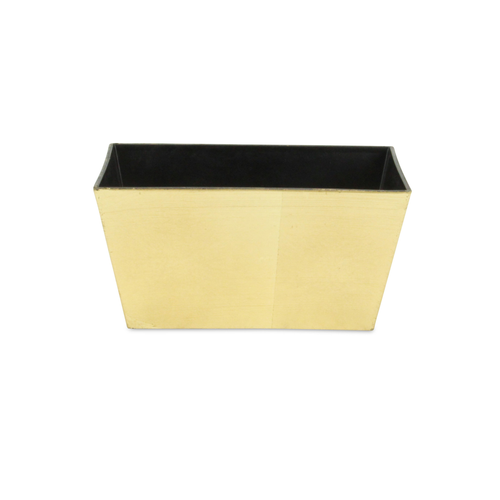 8" Gold Recycled Plastic Indoor Outdoor Rectangular Planter Box