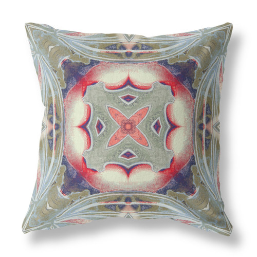 28 Sage Pink Geo Tribal Indoor Outdoor Throw Pillow