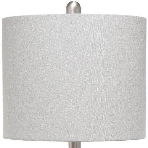 HammeGlass Round Table Lamp With Drum Shade