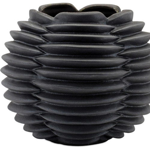 Gray Ceramic 8 Ounce Round Pot Planter