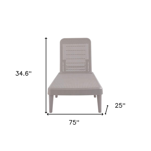 Heavy Duty Plastic Outdoor Stacking Chaise Lounge