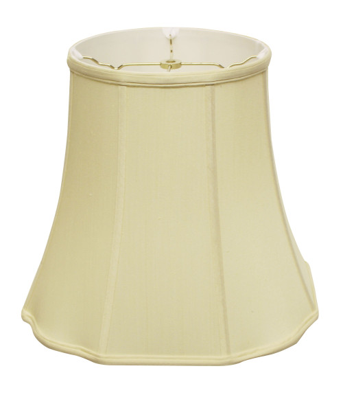 Antiqued White Monay Shantung Silk Bell Lamp Shade
