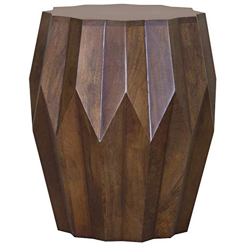 Homeroots Living Room Accent Table, Brown Finish, Wood Material