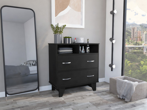 Homeroots Office Modern Light Oak Office Desk with Storage Cabinet, Light Oak