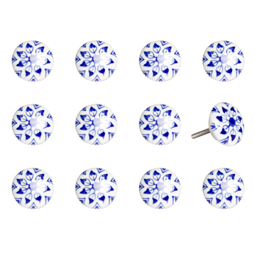 Modern 1.5" X 1.5" X 1.5" Ceramic Metal Multicolor 12 Pack Knob for Living Room Bedroom Office