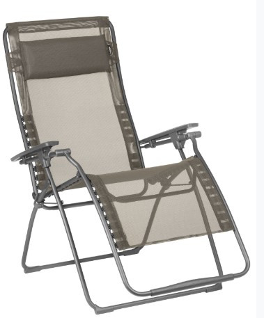 Homeroots Outdoors Recliner XL, Graphite Powder Coated