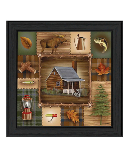 At the Cabin Black Framed Print Wall Art