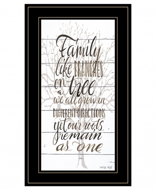 Family 5 Black Framed Print Wall Art