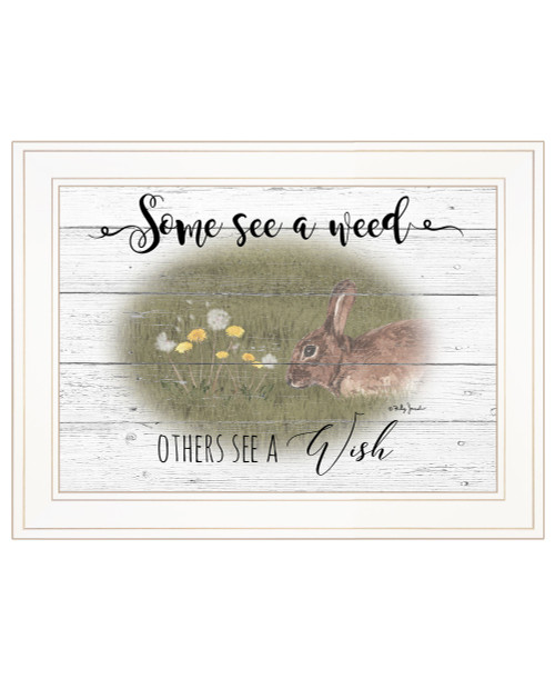Some See A Weed 1 White Framed Print Wall Art