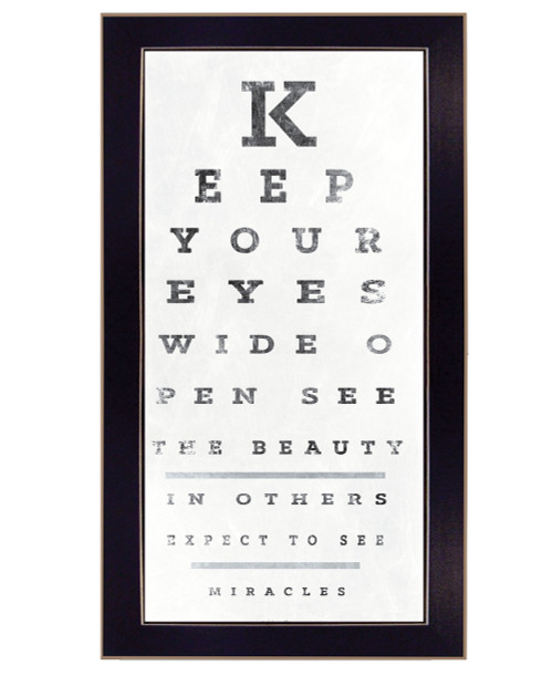 Eye Chart II 4 Black Framed Print Wall Art