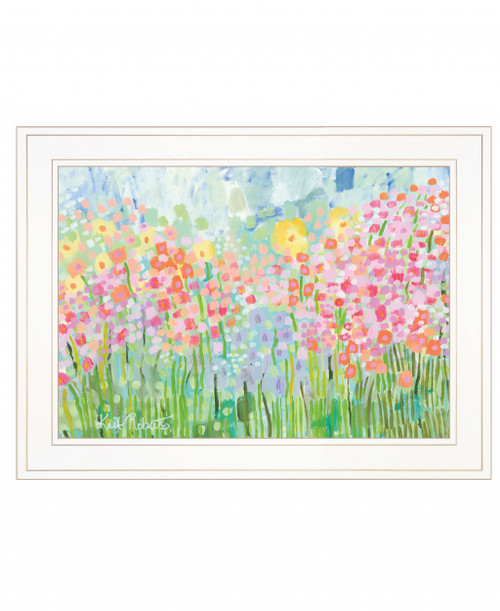 Growing Things NO 4 White Framed Print Wall Art Wood Print