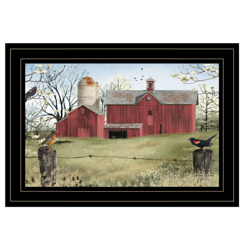 Harbingers of Spring 2 Black Framed Print Wall Art Wood Paper