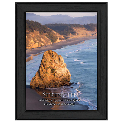 Strength 1 Black Framed Print Wall Art
