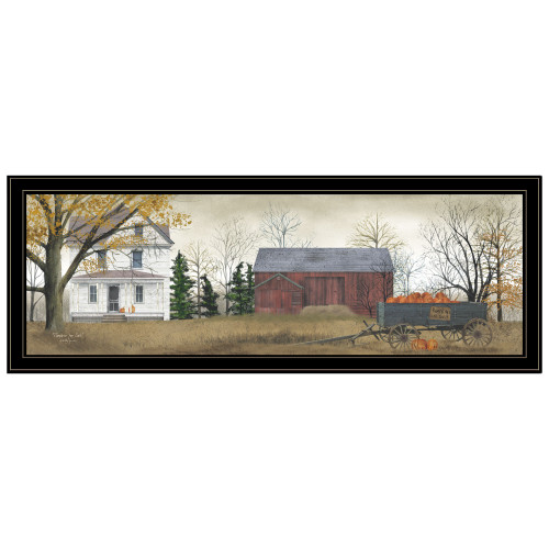 Homeroots Home Decor Pumpkins For Sale 6 Black Framed Print Wall Art, Black Frame, 15 Inch Height