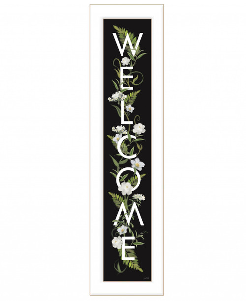 Welcome Sign I 1 White Framed Print Wall Art