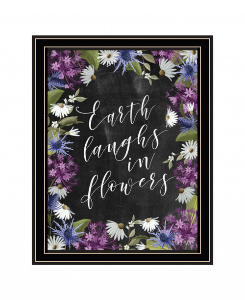 Earth Laughs in Flowers 1 Black Framed Print Wall Art
