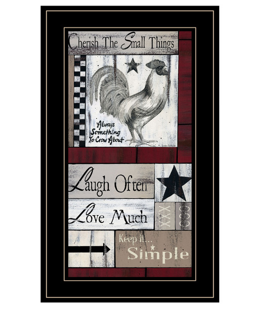 Cherish The Small things 3 Black Framed Print Wall Art