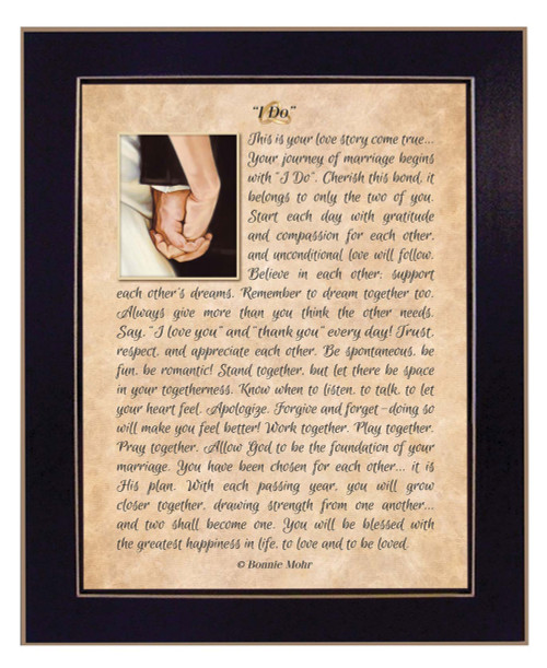 I DO 4 Black Framed Print Wall Art