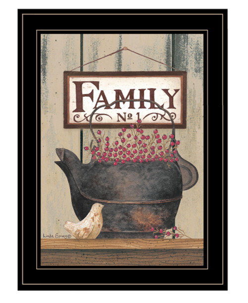 FAMILY NO1 Black Framed Print Wall Art