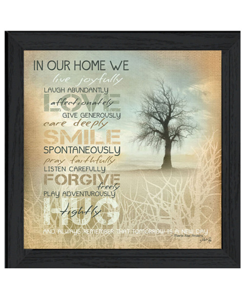 In Our Home 4 Black Framed Print Wall Art